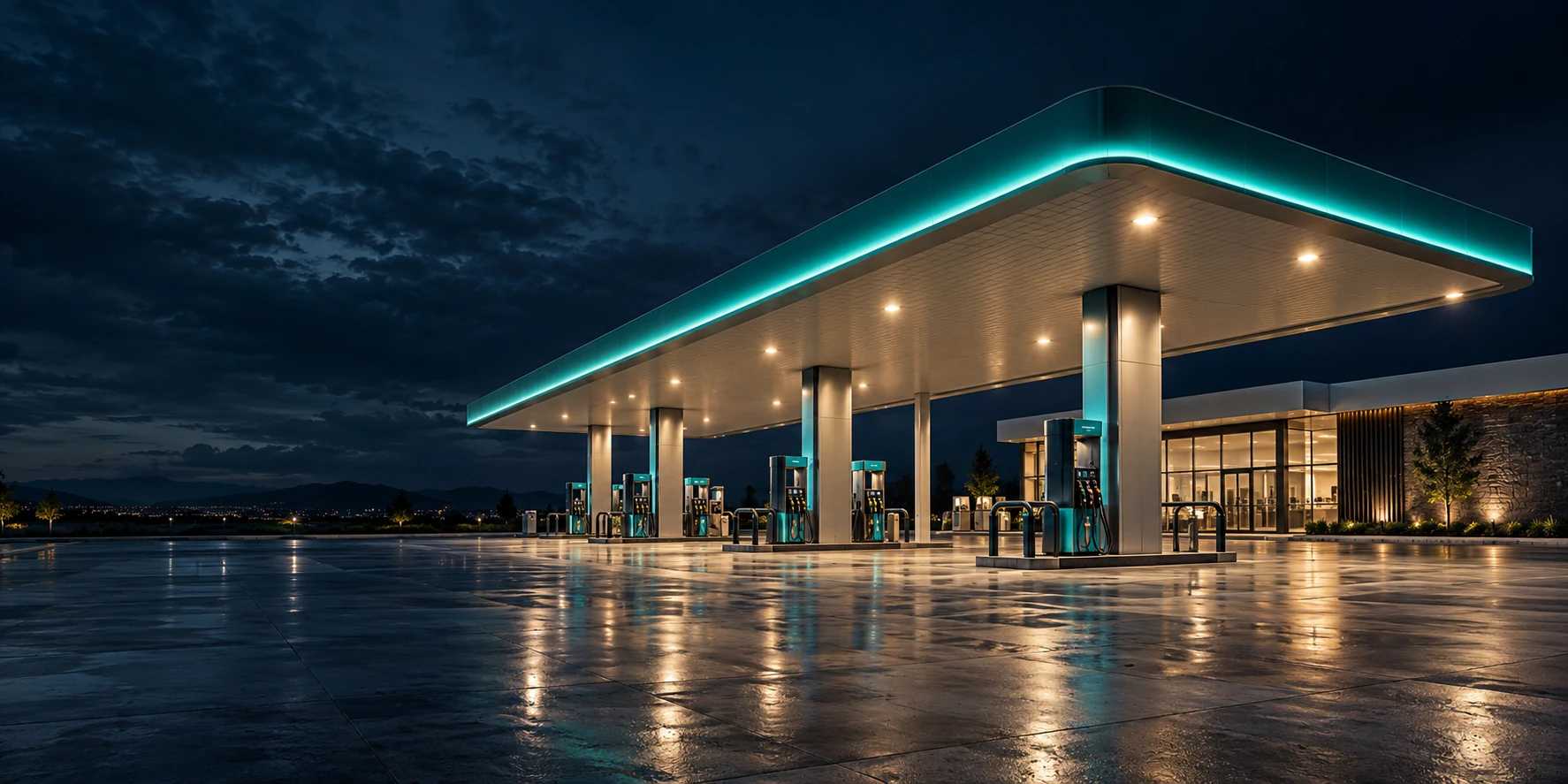 Imagen ilustrativa de una estación de servicio